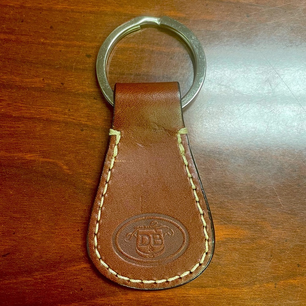 Dooney & Bourke Brown Leather Keychain
